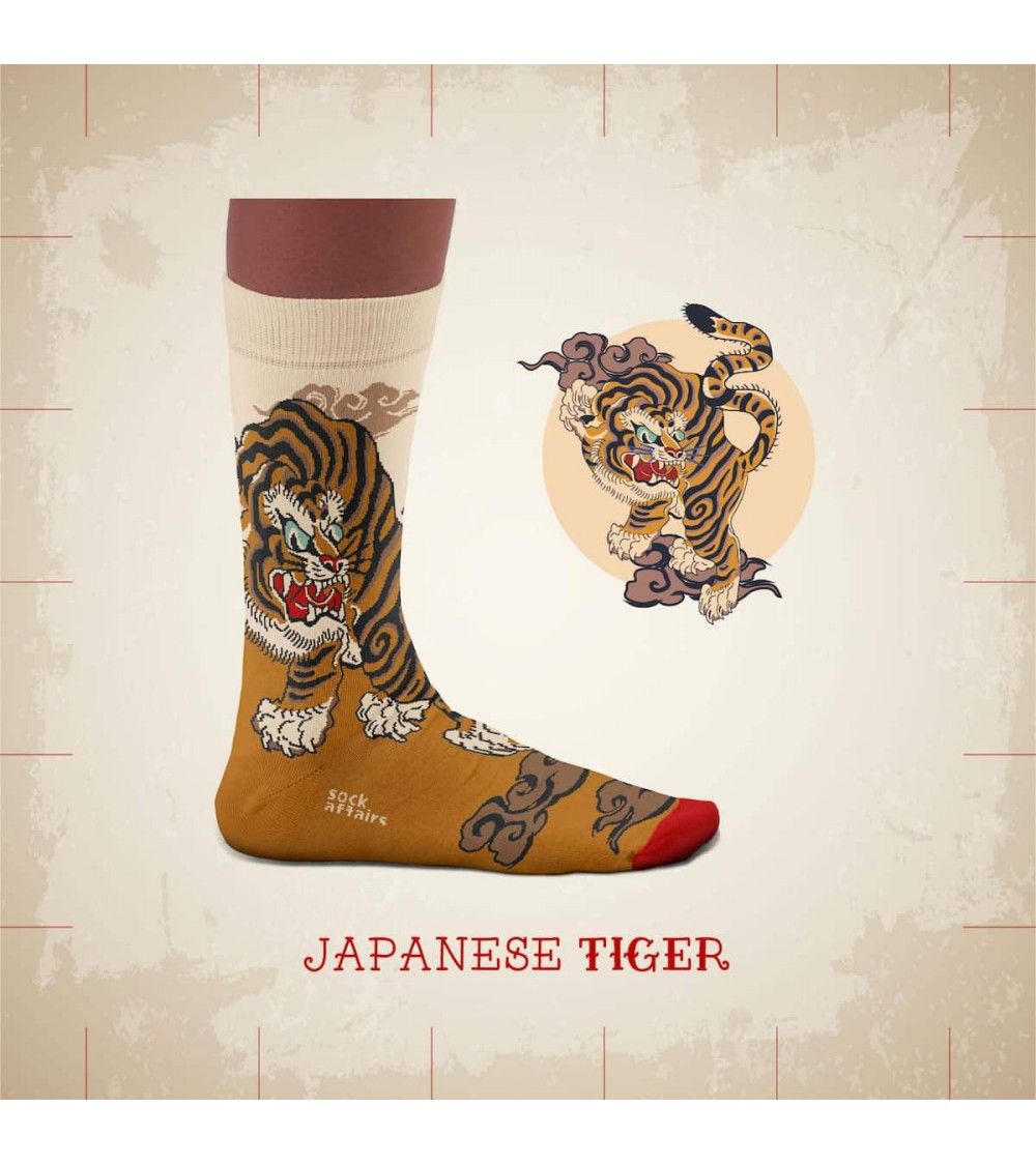 Traditionelle Tiger-Tätowierung - Bunte Socken Sock Affairs socke kuschelsocken für damen lustig herren farbige coole socken