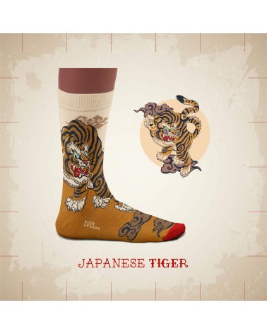 Traditionelle Tiger-Tätowierung - Bunte Socken Sock Affairs socke kuschelsocken für damen lustig herren farbige coole socken