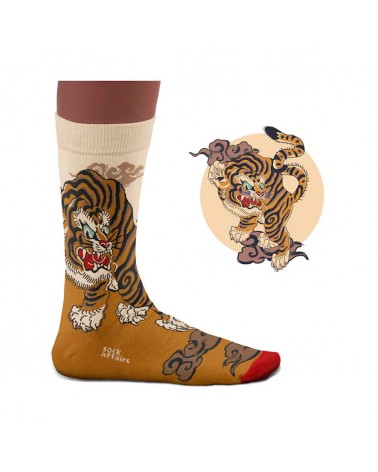 Traditionelle Tiger-Tätowierung - Bunte Socken Sock Affairs socke kuschelsocken für damen lustig herren farbige coole socken