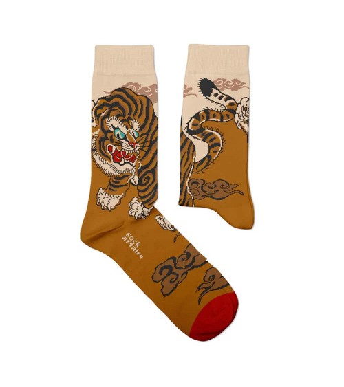 Traditional Tiger Tattoo - Fun Socks