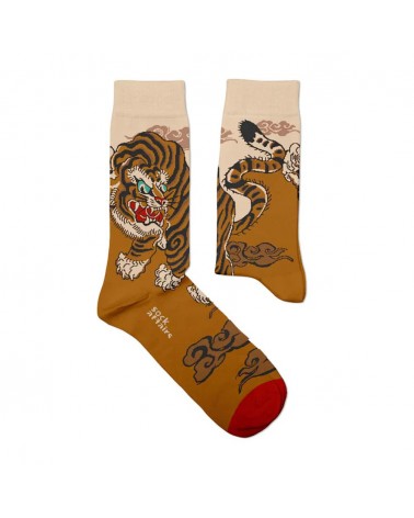 Traditionelle Tiger-Tätowierung - Bunte Socken Sock Affairs socke kuschelsocken für damen lustig herren farbige coole socken