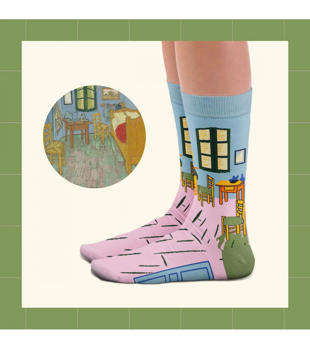 Schlafzimmer in Arles - Van Gogh Socken, Kunstsocken Sock Affairs socke kuschelsocken für damen lustig herren farbige coole s...