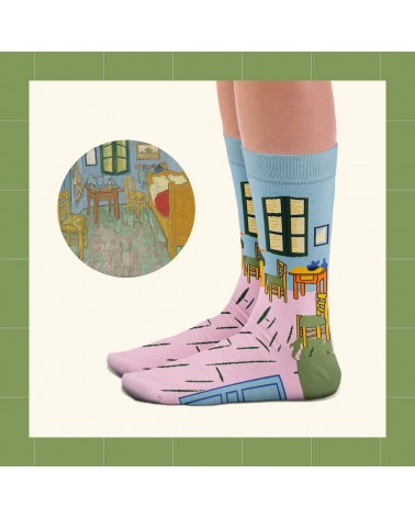 Schlafzimmer in Arles - Van Gogh Socken, Kunstsocken Sock Affairs socke kuschelsocken für damen lustig herren farbige coole s...