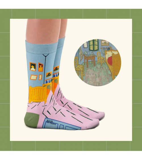 Schlafzimmer in Arles - Van Gogh Socken, Kunstsocken Sock Affairs socke kuschelsocken für damen lustig herren farbige coole s...