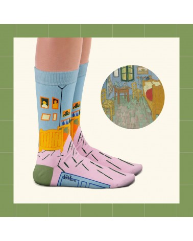 Schlafzimmer in Arles - Van Gogh Socken, Kunstsocken Sock Affairs socke kuschelsocken für damen lustig herren farbige coole s...