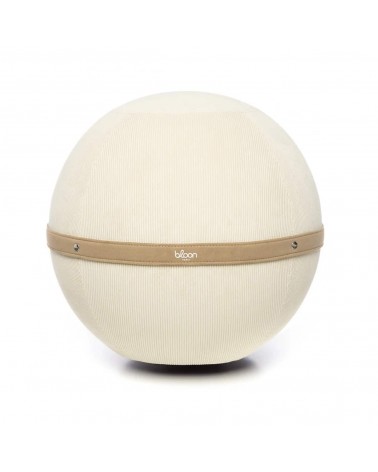 Siège Bloon Côtelé Blanc Jasmin - Ballon d'assise Bloon Paris ergonomique swiss ball bureau d'assise