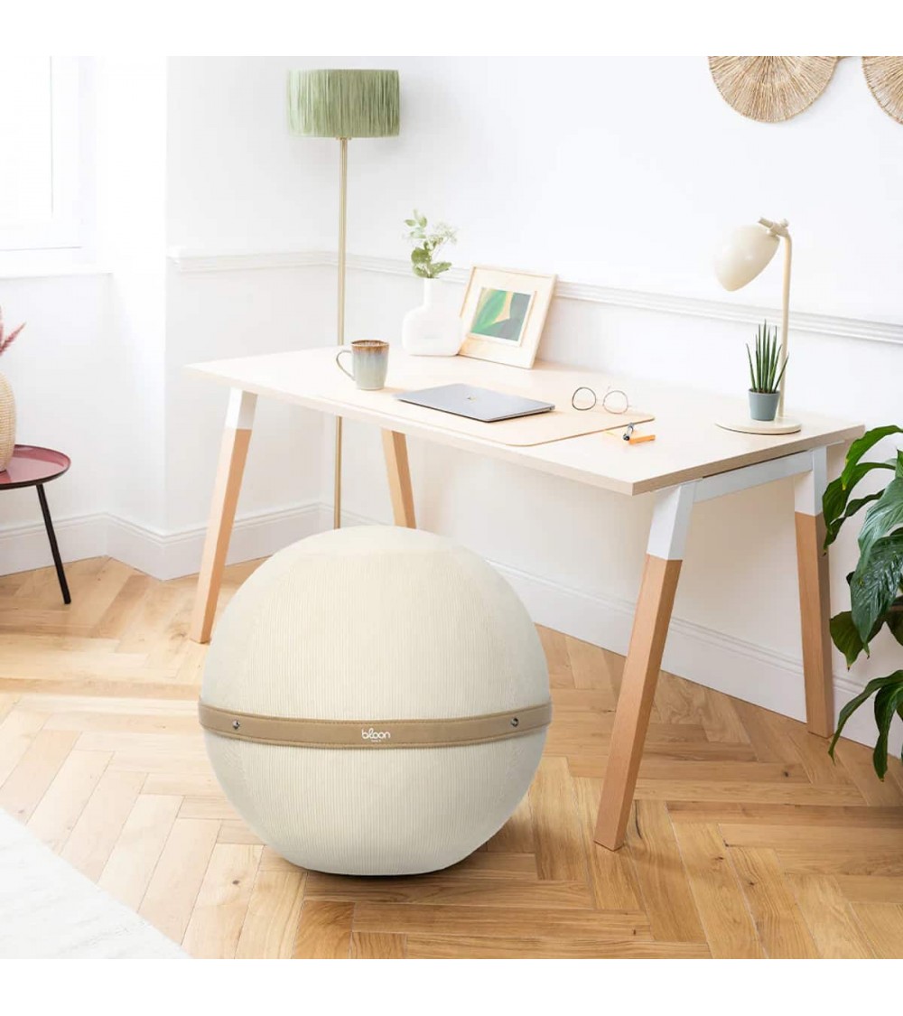 Bloon Kord Jasmin Weiss - Sitzball Büro Bloon Paris Büro vluv Sitzbälle gut für rücken kaufen
