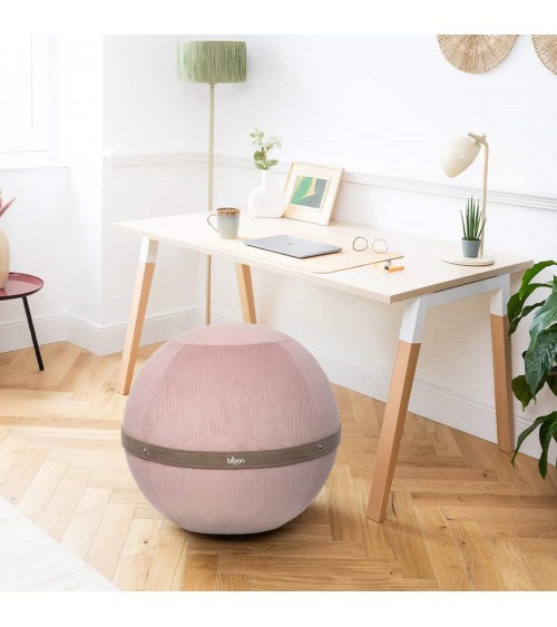 Palla Bloon Coste Rosa Petalo - Sedia ufficio ergonomica Bloon Paris palla da seduta pouf gonfiabile