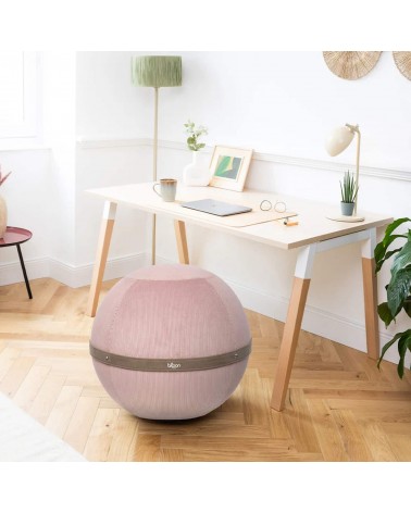 Palla Bloon Coste Rosa Petalo - Sedia ufficio ergonomica Bloon Paris palla da seduta pouf gonfiabile