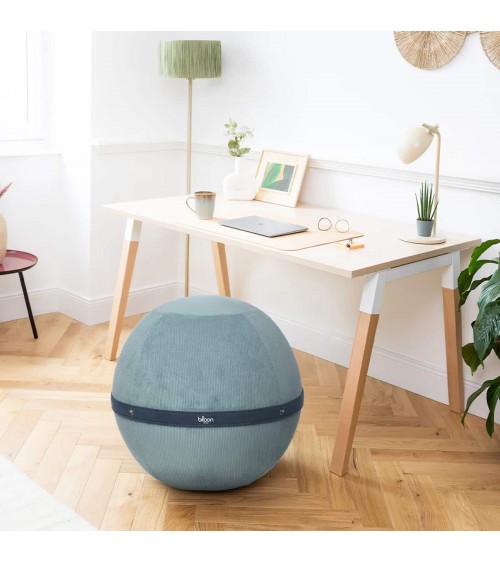 Sitting ball Bloon Corduroy Blueberry Blue - Chair ball yoga excercise balance ball chair for office