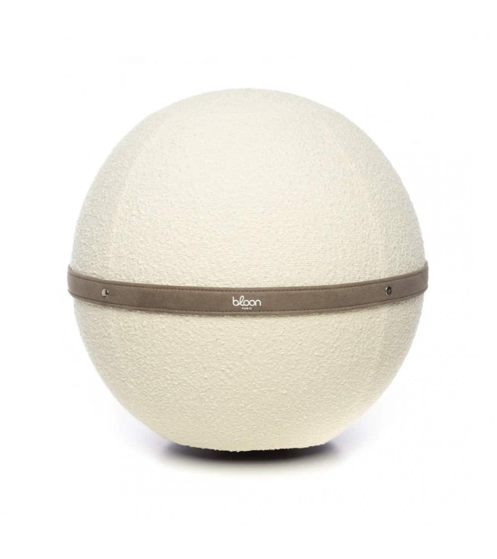 Siège Bloon Bouclette Blanc Coton - Ballon d'assise Bloon Paris ergonomique swiss ball bureau d'assise