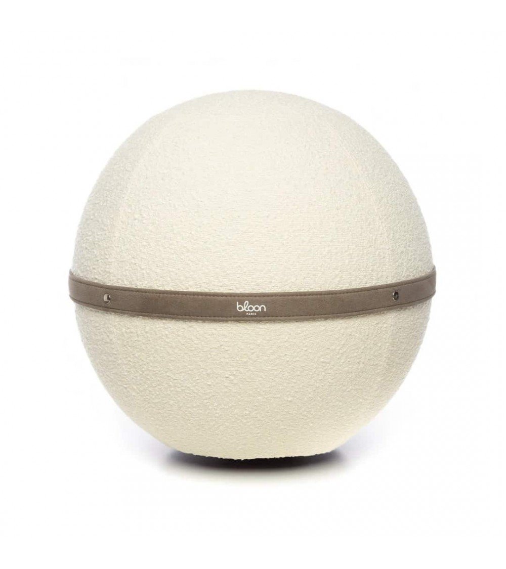 Sitting ball Bloon Bouclette Cotton white - Chair ball yoga excercise balance ball chair for office