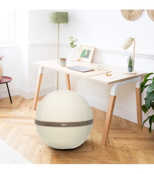 Bloon Bouclette Baumwolle Weiss - Sitzball Büro Bloon Paris Büro vluv Sitzbälle gut für rücken kaufen