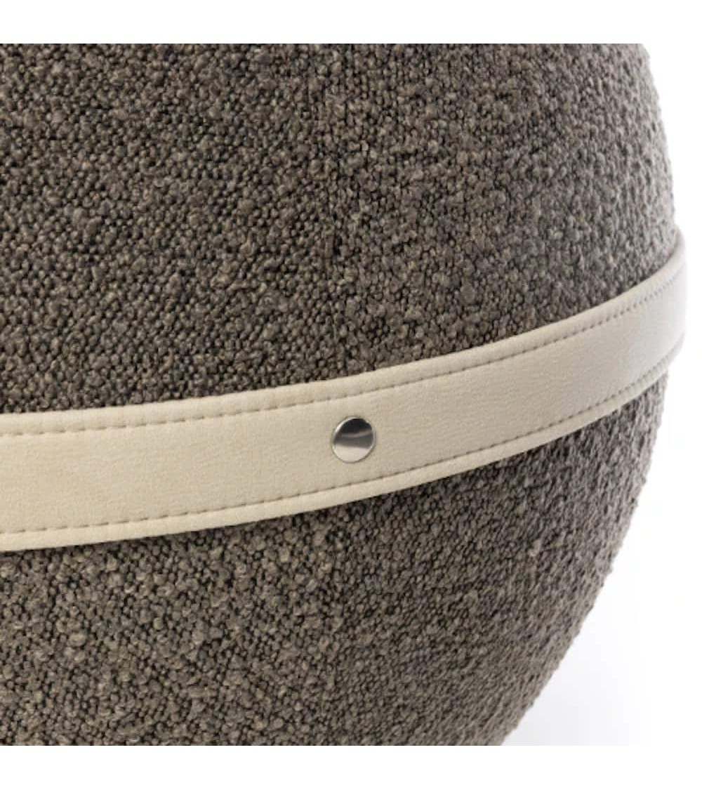 Palla Bloon Bouclette grigio pietra - Sedia ufficio ergonomica Bloon Paris palla da seduta pouf gonfiabile