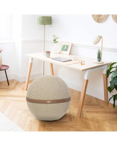 Palla Bloon Bouclette Sabbia - Sedia ufficio ergonomica Bloon Paris palla da seduta pouf gonfiabile