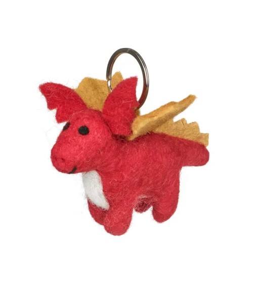 Dragon Rouge - Porte clés original Felt so good idée cadeau original suisse
