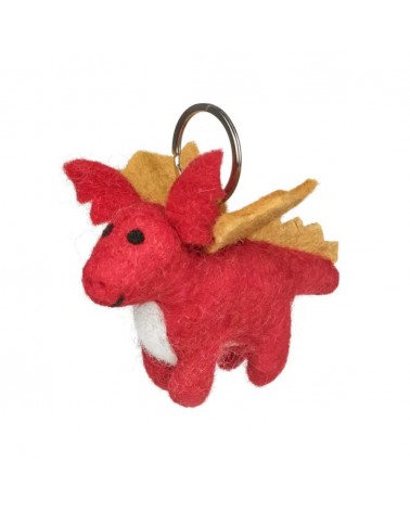 Drago rosso - Portachiavi originali Felt so good idea regalo svizzera