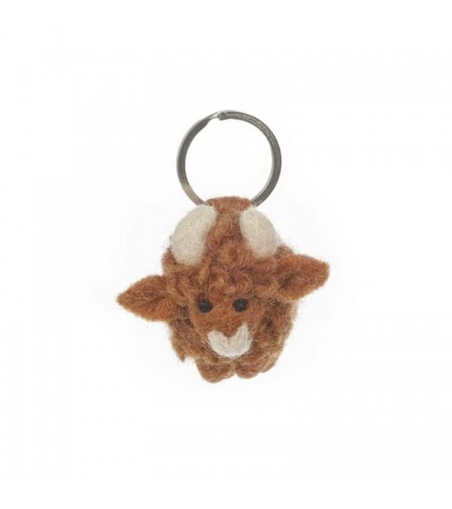 Vache des Highlands - Porte clés original Felt so good idée cadeau original suisse