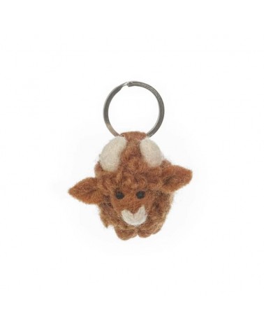Vache des Highlands - Porte clés original Felt so good idée cadeau original suisse