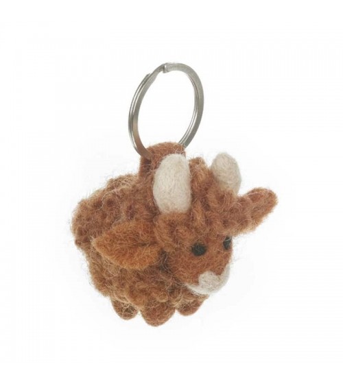 Vache des Highlands - Porte clés original Felt so good idée cadeau original suisse