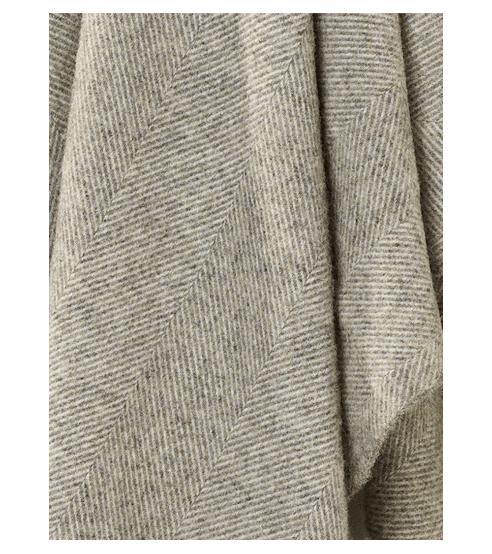 Wolldecke HERRINGBONE XL Vintage Grau - Kuscheldecke, Bettdecke Bronte by Moon Schafwolldecke warme Woll Decken Sofa wohndeck...