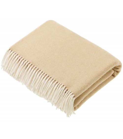 Plaid beige HERRINGBONE XL Natural - Coperta per divano, Copriletto Bronte by Moon plaid per divano in lana coperta morbida l...