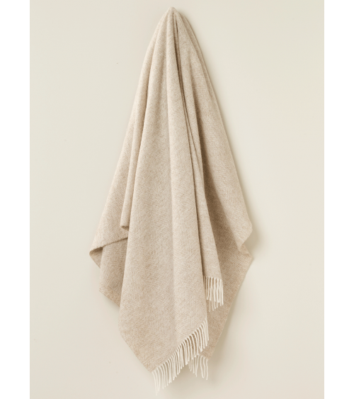 Wool Blanket HERRINGBONE XL Natural - Sofa & Bed Throw Bronte by Moon warm cozy soft sofa throw blanket picnic throws and bla...