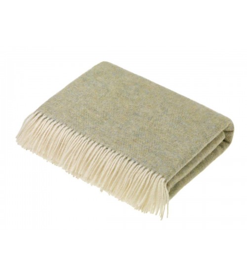 Wool Blanket HERRINGBONE XL Light Sage - Sofa & Bed Throw Bronte by Moon warm cozy soft sofa throw blanket picnic throws and ...