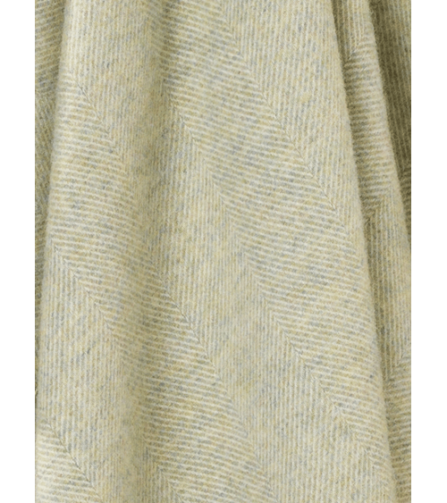 Plaid HERRINGBONE XL Vert Sauge - Couverture en laine, couvre lit Bronte by Moon un plaid cocooning couverture chaude douce p...