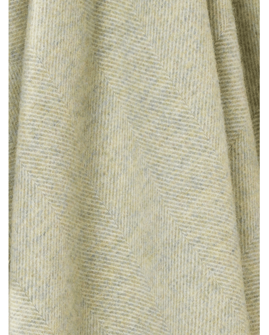 Wolldecke HERRINGBONE XL Salbei Grün - Kuscheldecke, Bettdecke Bronte by Moon Schafwolldecke warme Woll Decken Sofa wohndecke...