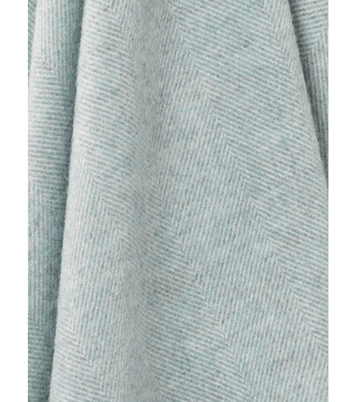 Wool Blanket HERRINGBONE XL Duck Egg - Sofa & Bed Throw Bronte by Moon warm cozy soft sofa throw blanket picnic throws and bl...
