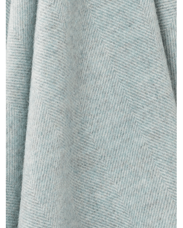 Wool Blanket HERRINGBONE XL Duck Egg - Sofa & Bed Throw Bronte by Moon warm cozy soft sofa throw blanket picnic throws and bl...
