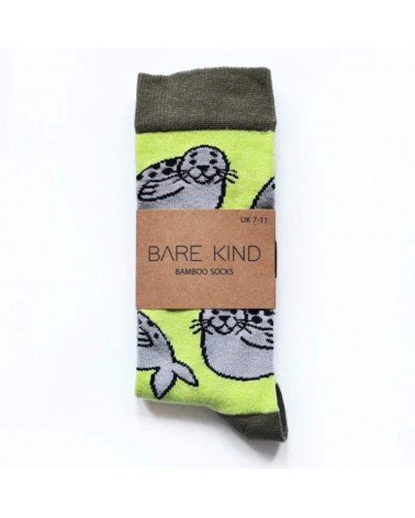 Sauvez les phoques - Chaussettes en bambou Bare Kind jolies pour femme originales pour homme chausset rigolotes drole Suisse