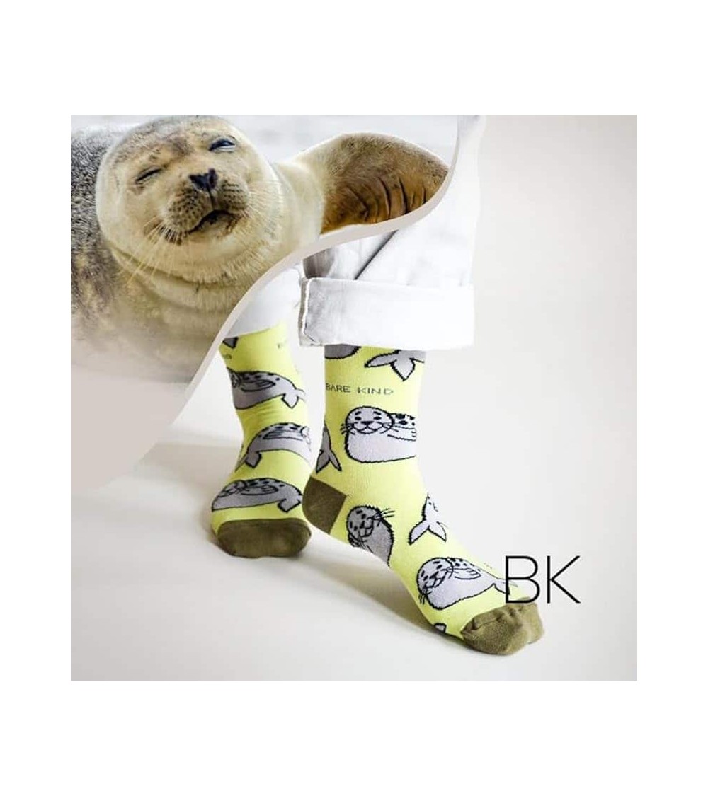 Sauvez les phoques - Chaussettes en bambou Bare Kind jolies pour femme originales pour homme chausset rigolotes drole Suisse