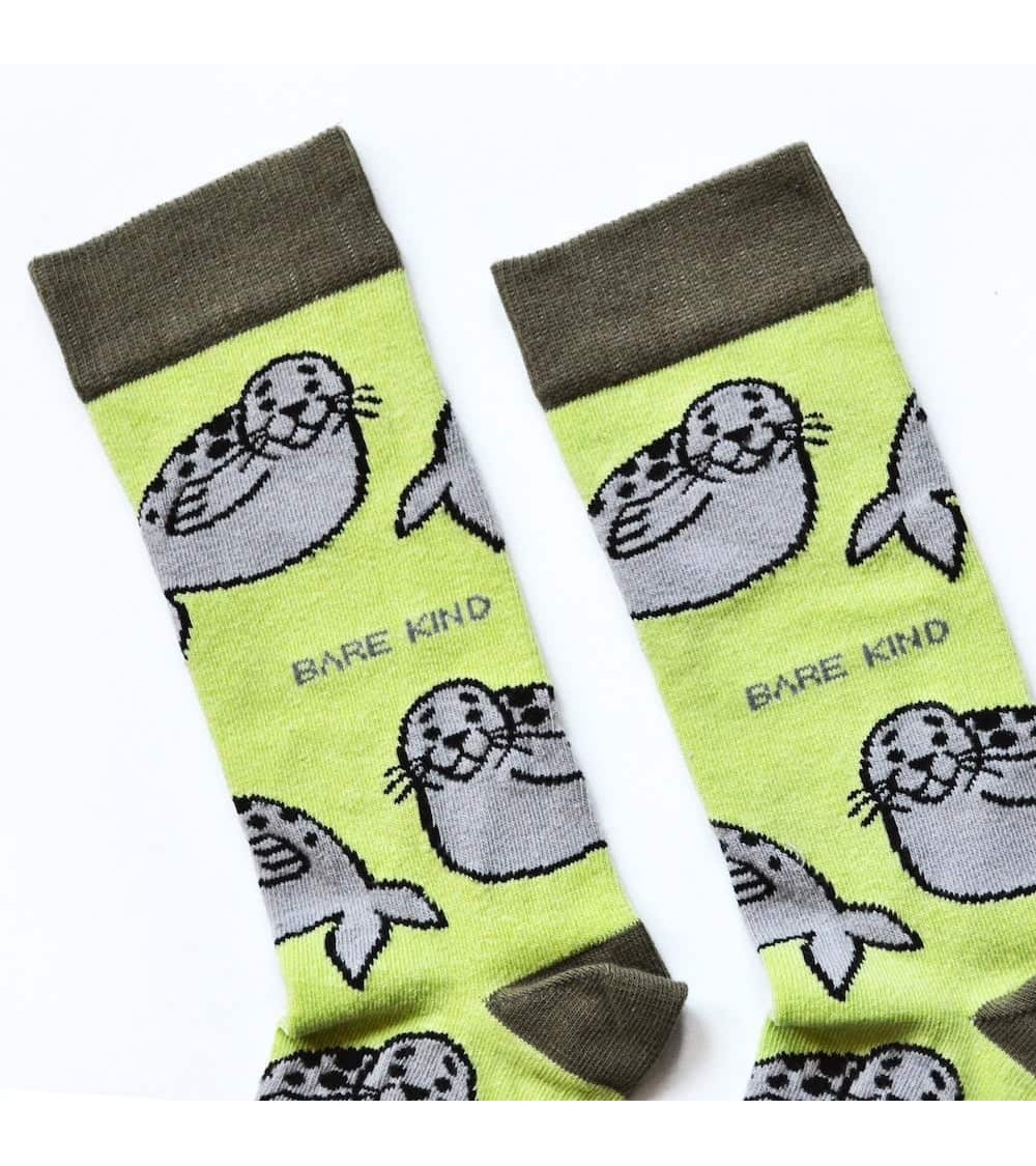 Sauvez les phoques - Chaussettes en bambou Bare Kind jolies pour femme originales pour homme chausset rigolotes drole Suisse