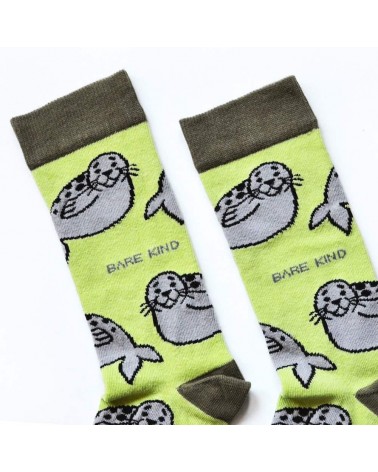 Sauvez les phoques - Chaussettes en bambou Bare Kind jolies pour femme originales pour homme chausset rigolotes drole Suisse