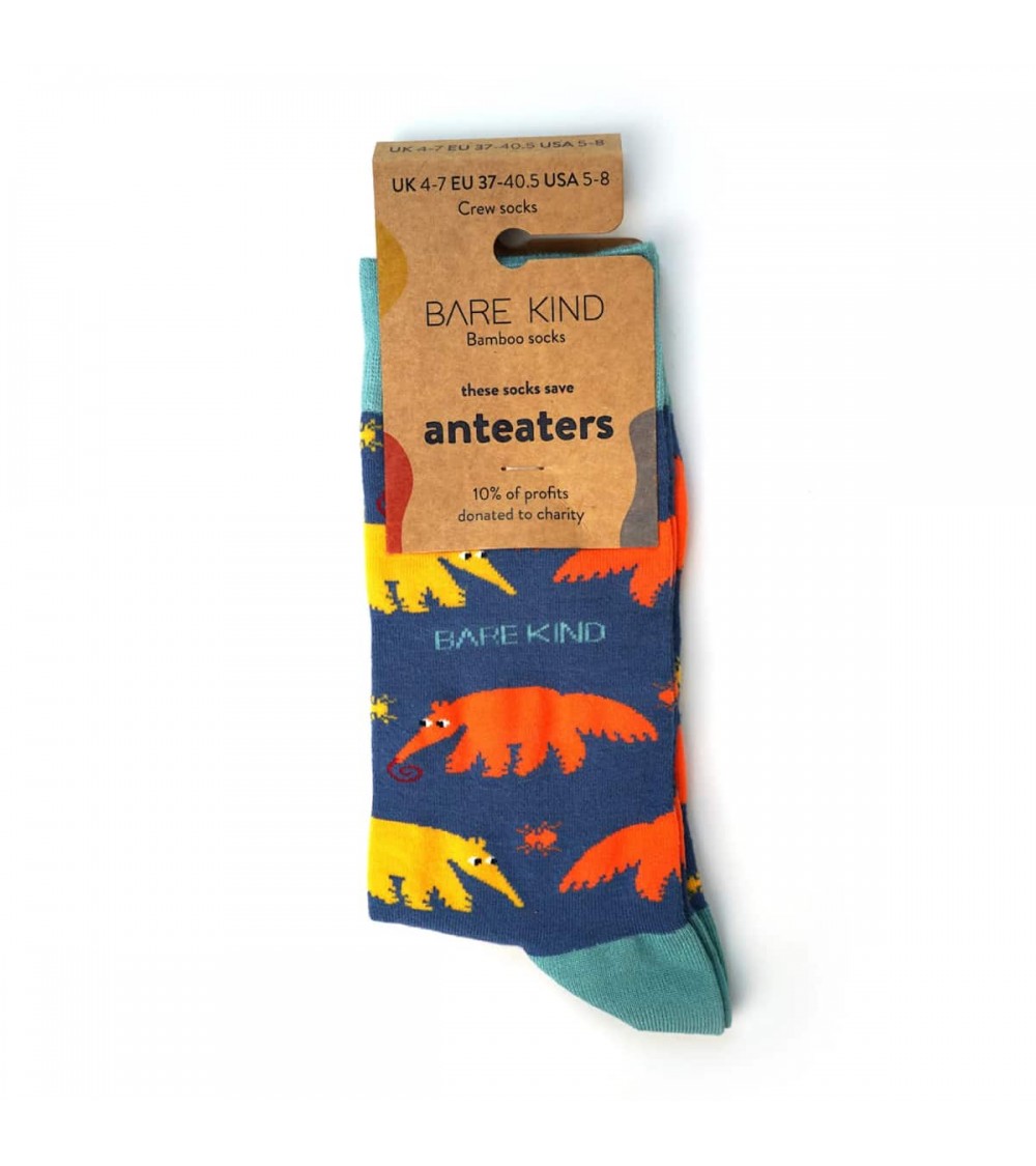 Save the anteaters - Bamboo Socks Bare Kind funny crazy cute cool best pop socks for women men