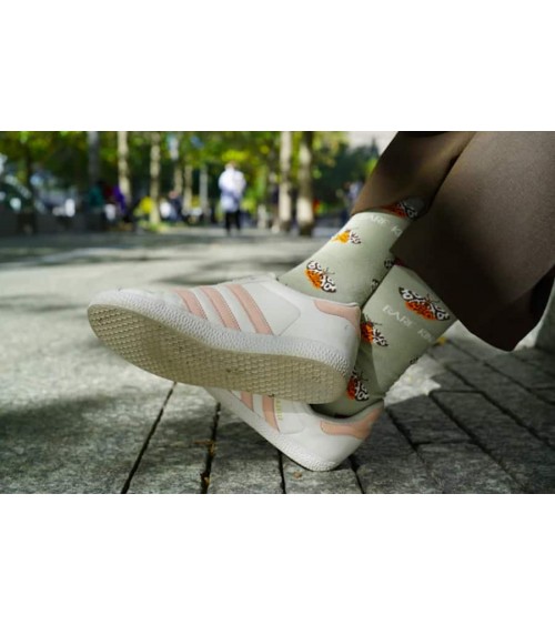 Save the tiger moths - Bamboo Socks Bare Kind funny crazy cute cool best pop socks for women men