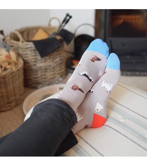 Save the dogs - Bamboo Socks Bare Kind funny crazy cute cool best pop socks for women men
