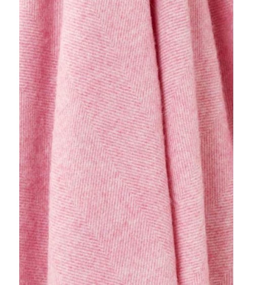 Plaid HERRINGBONE XL Rose pâle - Couverture en laine, couvre lit Bronte by Moon un plaid cocooning couverture chaude douce pl...