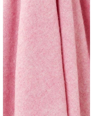Plaid HERRINGBONE XL Rose pâle - Couverture en laine, couvre lit Bronte by Moon un plaid cocooning couverture chaude douce pl...