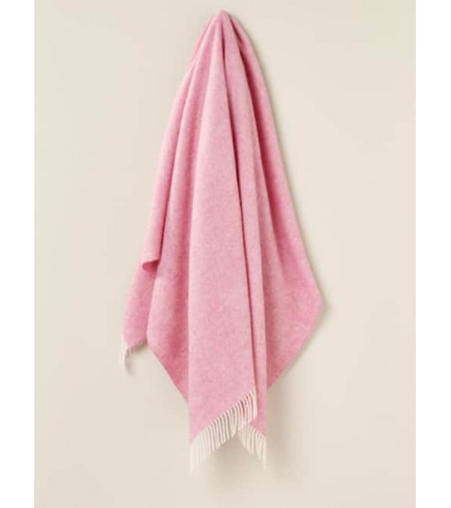 Plaid HERRINGBONE XL Rose pâle - Couverture en laine, couvre lit Bronte by Moon un plaid cocooning couverture chaude douce pl...