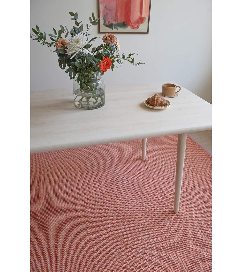 Benny Orange - Vinyl Rug Brita Sweden cool vinyl rugs runner for kitchen washable outdoor rugs