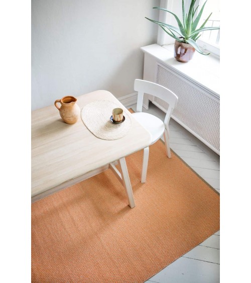 Vinyl Rug - STRAND Orange Brita Sweden cool vinyl rugs runner for kitchen washable outdoor rugs