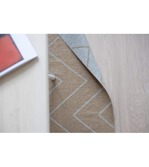 Mei Beige - Tapis vinyle tissé Brita Sweden tapis scandinave en vinyle lavable en machine de cuisine exterieur salon couloir
