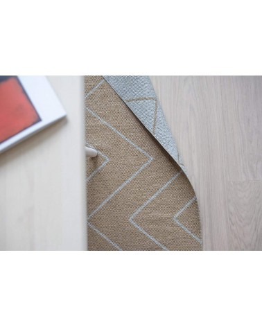 Mei Beige - Tapis vinyle tissé Brita Sweden tapis scandinave en vinyle lavable en machine de cuisine exterieur salon couloir