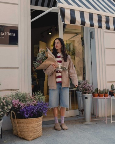 BeDaisy Malva - Calze da donna in cotone biologico Besocks calze da uomo per donna divertenti simpatici particolari