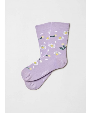 BeDaisy Malva - Calze da donna in cotone biologico Besocks calze da uomo per donna divertenti simpatici particolari