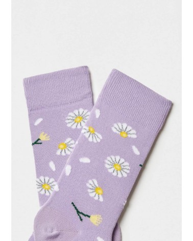 BeDaisy Malva - Calze da donna in cotone biologico Besocks calze da uomo per donna divertenti simpatici particolari