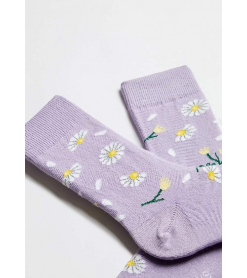 BeDaisy Malva - Calze da donna in cotone biologico Besocks calze da uomo per donna divertenti simpatici particolari
